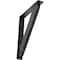 Ekena Millwork Traditional Wrought Iron Bracket, (Triple center brace), Antiqued Silver 2"W x 12"D x 15"H BKTM02X12X15TTRASV - alternate 1